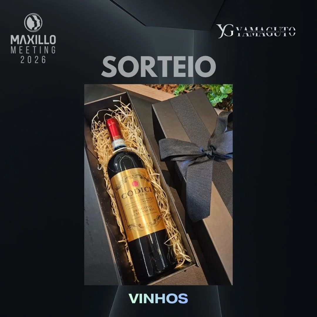 Sorteio Yamaguto Advogados Associados - vinho Codici Primitivo di Manduria